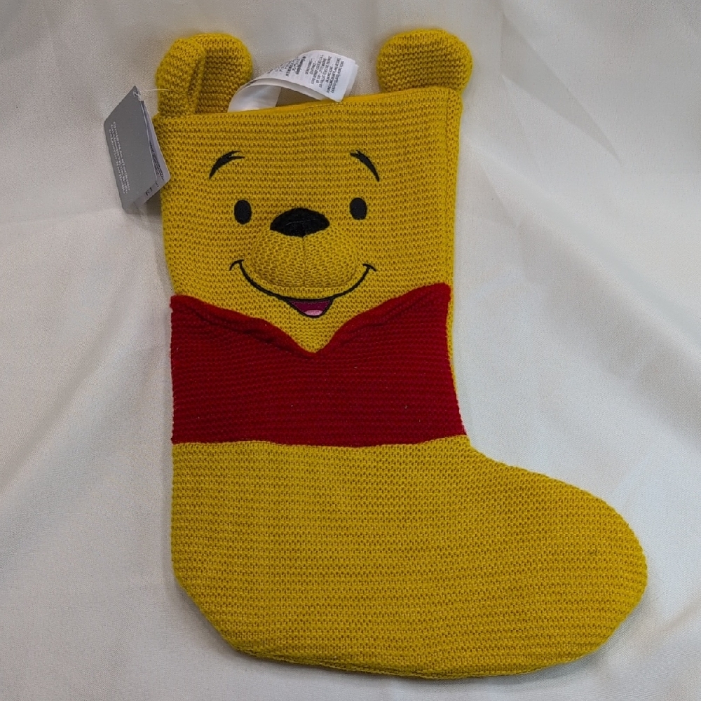Disney Yellow and Red Winnie the Pooh Holiday Stocking